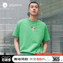 Shopping mall with the same gxgjeans mens 2021 autumn new T-shirt male Haier brothers joint printing short-sleeved t-shirt