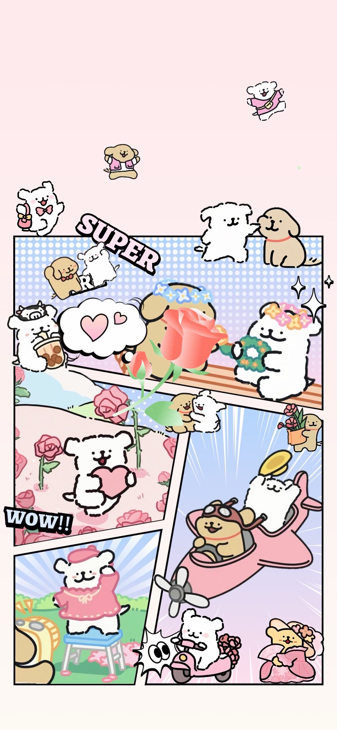 卡通可愛水彩草莓手機壁紙背景圖桌布手機桌布圖片免費下載- Pngtree, image size:1170x2532