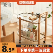 Stangmino small cart can move edge of a few receptacle shelf network red living room retro furniture simple glass dining car