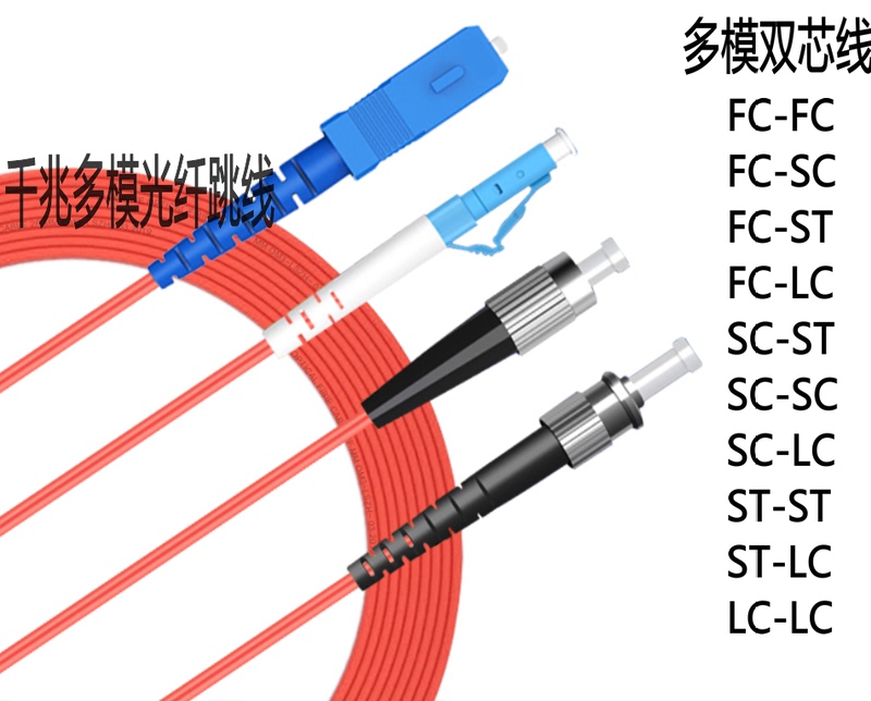 Dual-Core Gigabit Multi-Mode Optical Fiber Jumper St-Sc-Fc-St-Lc-Sc Carrier-Grade Gigabit Multi-Mode Jumper