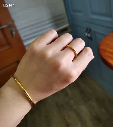 Индивидуальное золото 9999 золотой кольцо кольца Женский хвост с чистым золотом.
