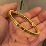 Золотой матовый золотой браслет для друга, делается под заказ, подарок для девушки