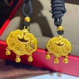 Золотая детская подвеска, колокольчик, делается под заказ, замок долголетия