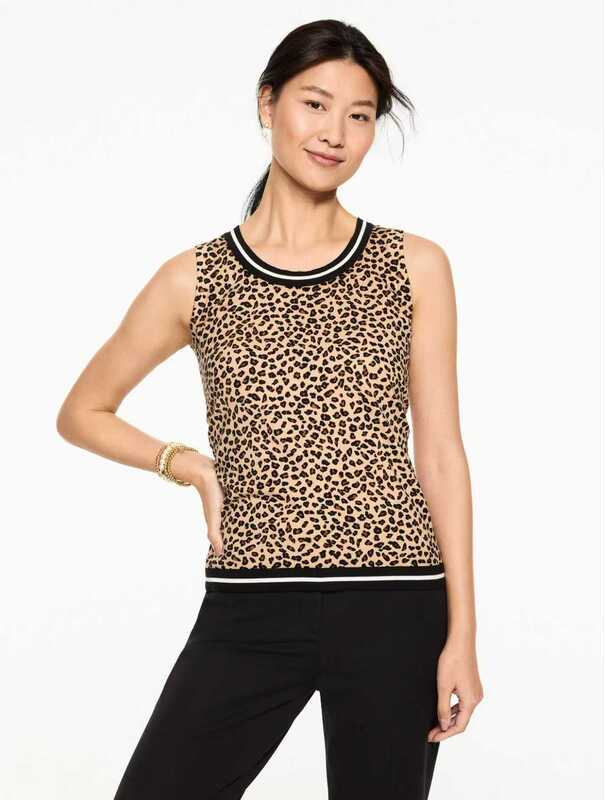 Talbots Knitted Vest Clearance Price February Leopard Print 60% Cotton 40% Rayon Direct Shipping Talbots Knitted Vest Clearance Price February Leopard Print 60% Cotton 40% Rayon Direct Shipping