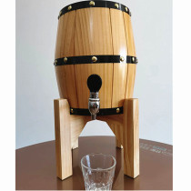 Bar Vin Barrel Zale Beer Cannon Ice Bucket 3L Zale Beer Machine Acier inoxydable Liner Liner Wine Rack Solid Wood Wine Barrel Beer Barrel Commercial