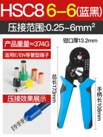 Терминал типа Tube 0,25-10 квадратного давления гексагональный синий черный