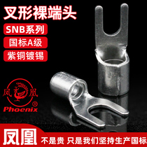 Phoenix SNB1 25-3 4 5 6 8 wiring terminal copper wire ear copper joint fork U type cold pressed red copper national standard
