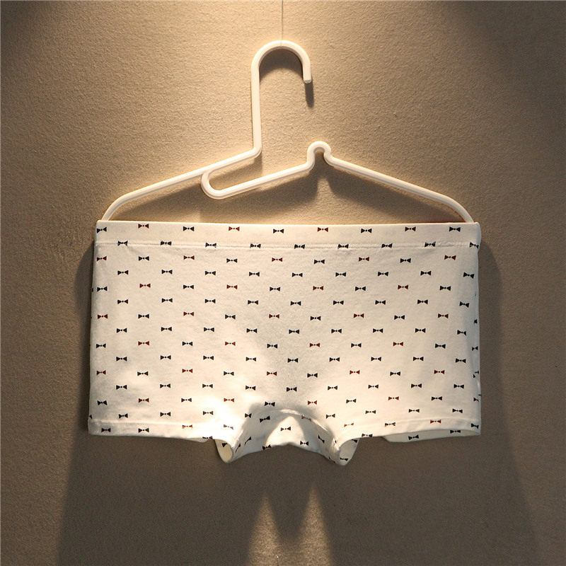 Fashion trendy men's cotton boxer pants low waist sexy cute car printing men's underwear youth breathable boxer pants