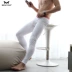 Quần nam mùa thu cotton thấp eo gợi cảm bên hẹp phần mỏng quần ấm một mảnh bó sát thanh lịch màu rắn xà cạp Quần nóng lên