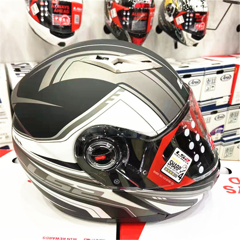 LS2 motorcycle full helmet uncovered full cover motorcycle helmet motorcycle racing winter helmet unisex