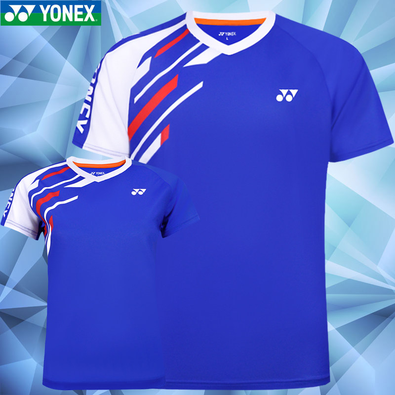 New Yoonic Badminton Clothes Men and Women's Sports Suite Society Buy Dry Sports T-shirt Short Sleeves