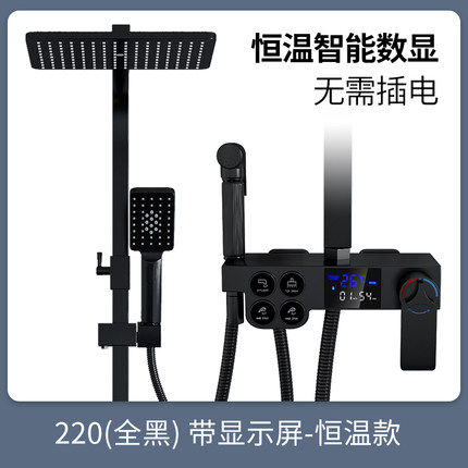 Full copper shower SHOWER HEAD KIT BLACK