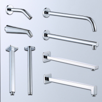 Copper concealed shower head with wall tube connecting rod top spray shower head into wall Rod Subceiling Pole Square Round 4 Points