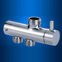 All copper thickened old-fashioned shower water diverter valve modified split large shower wall water separator fixing seat