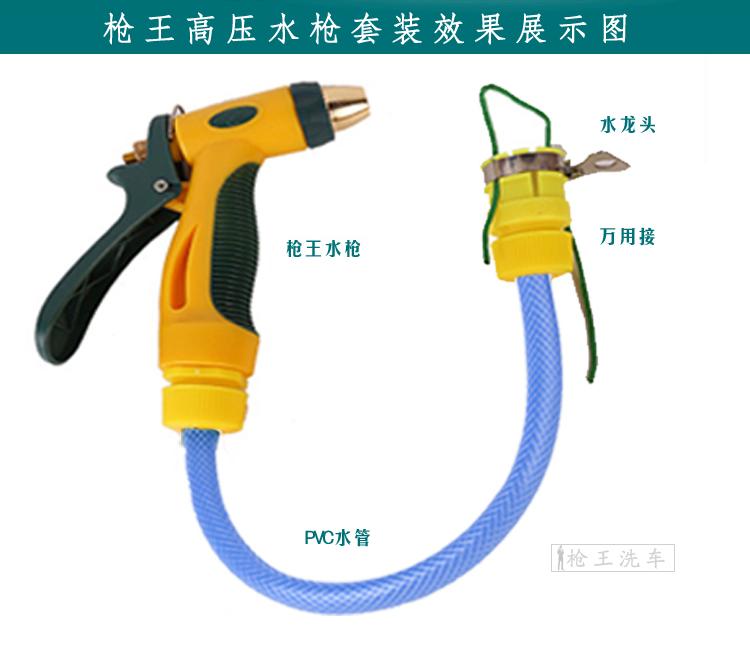 Gun King Nước rửa xe áp lực cao Súng nước rửa xe Thiết bị dụng cụ Đặt hộ gia đình Phanh đồng nguyên chất Đầu súng ống nước Máy giặt - Sản phẩm làm sạch xe chổi rửa xe 360 độ