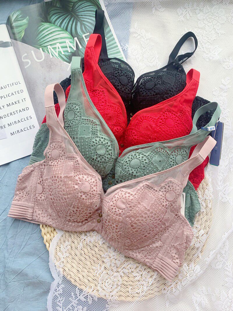 Silk protein cup ~ 70B original 259 luxurious H brand withdrawal of women's small breasted slim cotton cup to gather soft steel ring