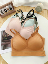 Unremovable integrated milk cotton vest type naked sense latex No steel ring bra without disassembly of the open comfort body