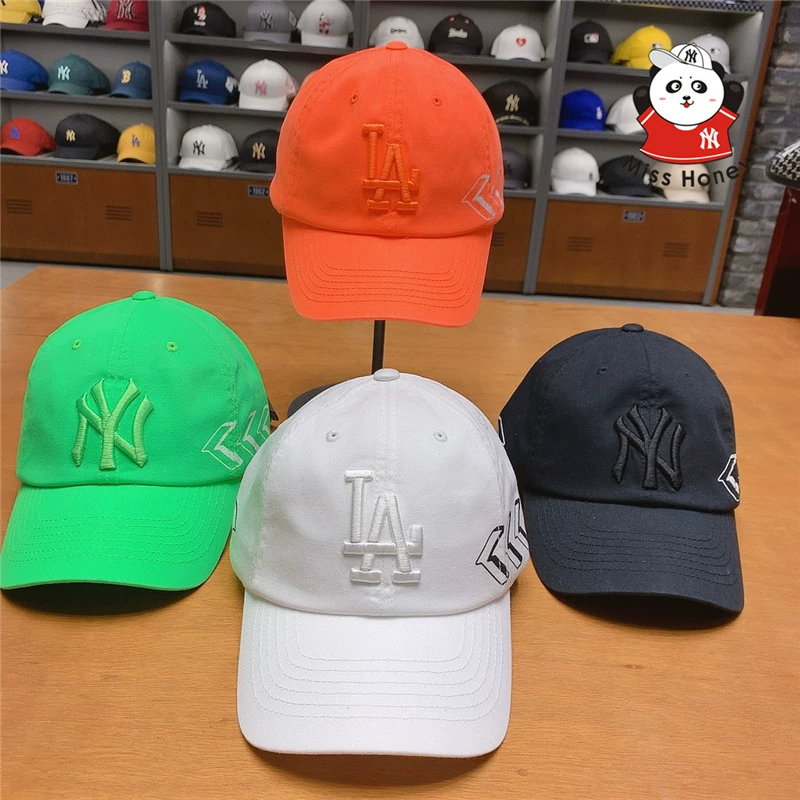 Korea Tide thương hiệu MLB chính hãng mới bên huỳnh quang mũi tên mũ bóng chày thủy triều mũ bóng chày màu xanh lá cây - Bóng chày