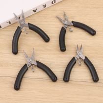 Mini small jewel pliers stainless steel fine toothless pointed mouth pliers round mouth slanted cut diy hand pitched pliers bending mouth pliers