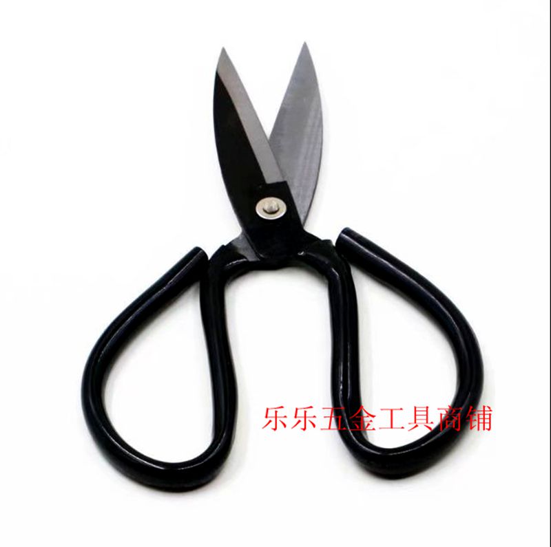 Hot sale black big head shears tailor scissors wide side large shears household shears kitchen shears industrial shears leather shears