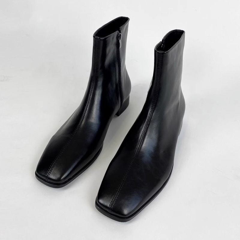 Chelsea Men's Boots High-Top Square Toe Shoes Men's Mid-Calf Boots British Style Men's Boots 2026 New Spring and Summer Hot Style