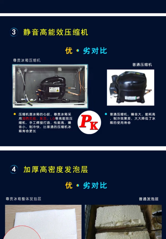 Tủ lạnh cửa đôi uy tín BCD-158U với bốn mặt và làm mát đồng đều - Tủ lạnh