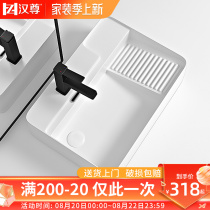On stage Laundry basin side launching with washboard Balcony Ceramic Pool Left And Right Side Basin Wash wash Face wash Home Single basin