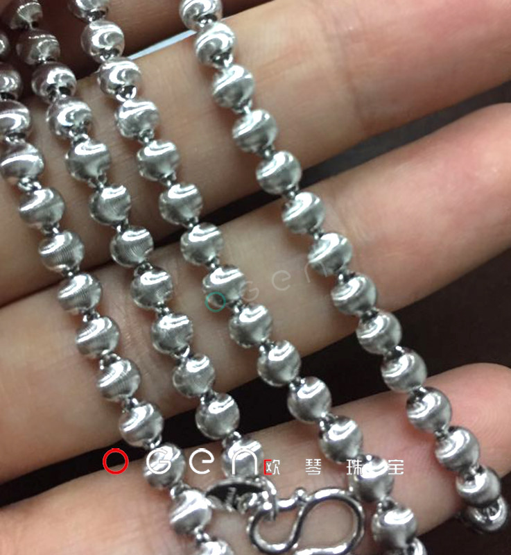 Platinum PT950 Platinum Lasand Process Beads Necklace Custom OGEN Harmonica Jewelery