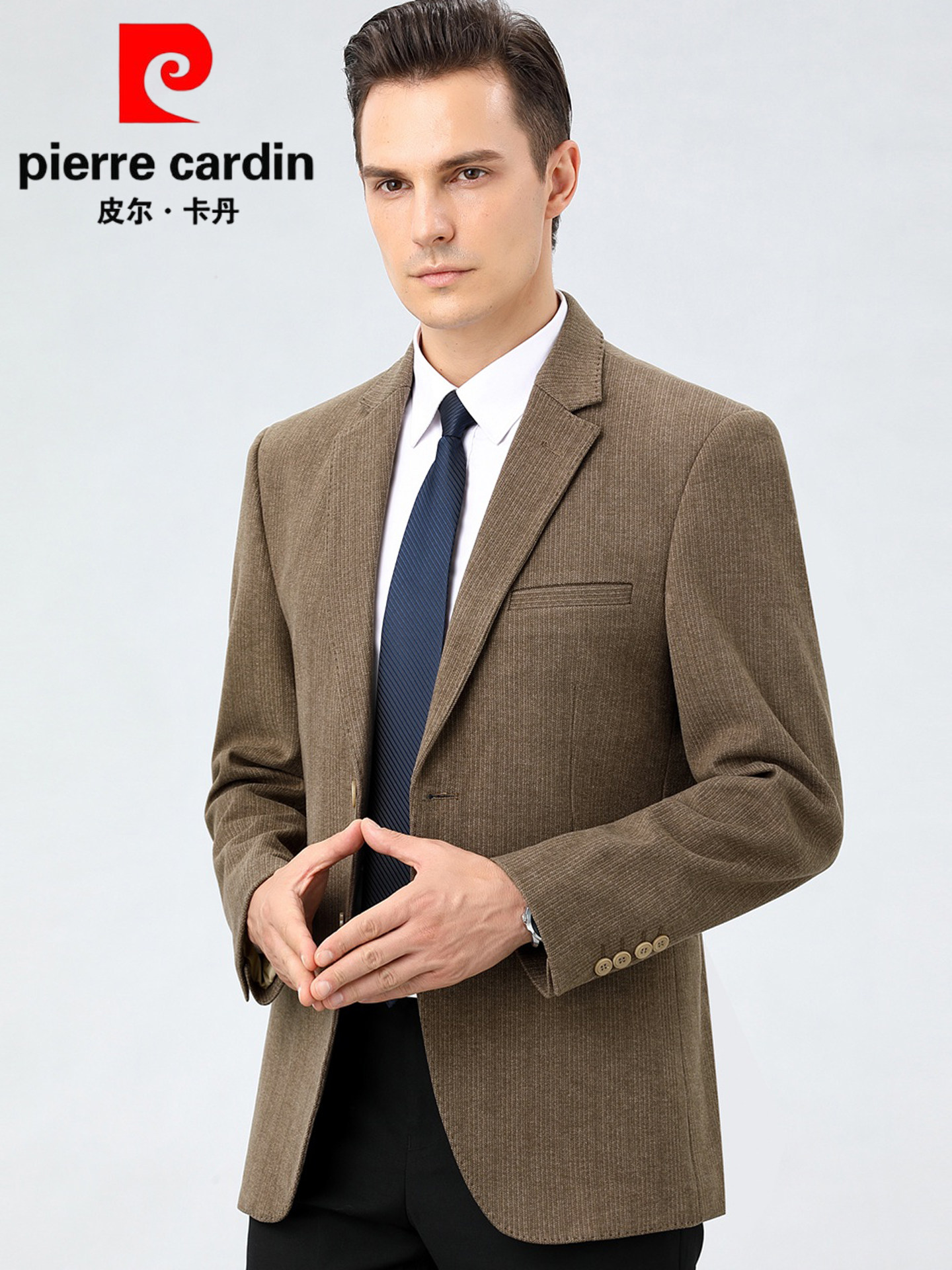 Pierre Cardin Men's Casual Suit Single Top Spring, Autumn and Winter Business Jacket Men's Middle-Aged Dad Suit Suit
