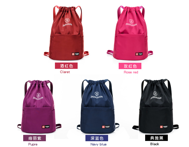 2018 new Oxford vải dây kéo chùm túi vai túi nữ trọng lượng nhẹ nylon vải thể thao du lịch công suất lớn ba lô mua balo nam