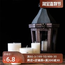 JK Mu space American modern with romantic atmosphere Multi-size candle wind lamp candlestick with smoke-free candles