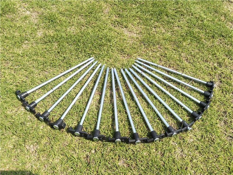 Mới ngoài trời bạc 25CM cắm trại ngoài trời đi bộ đường dài cắm trại dài bằng thép tán đinh - Lều / mái hiên / phụ kiện lều lều cắm trại