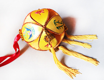 Guangxi Zhuang Zhuang embroidered ball 12cm pure handmade handicraft percussion Drum Spread activities Throwing Toys Abroad for Gift