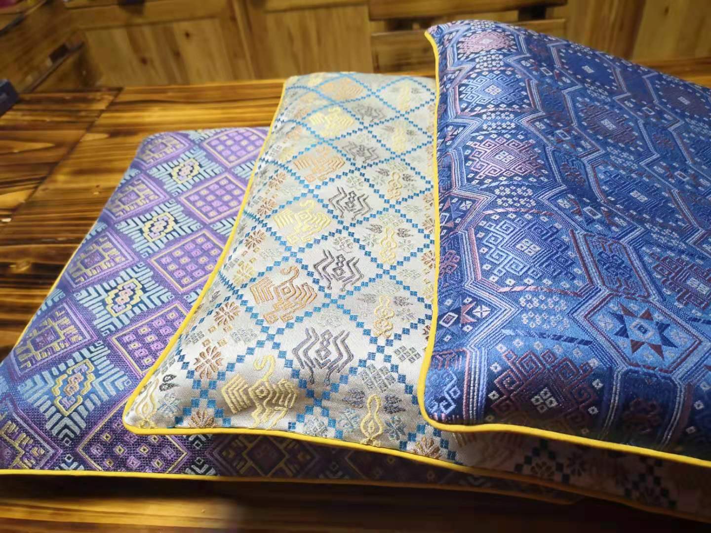 Guangxi Ethnic Brocade Crafts Cushion Magnificent and Distinctive Patterns Home Decoration