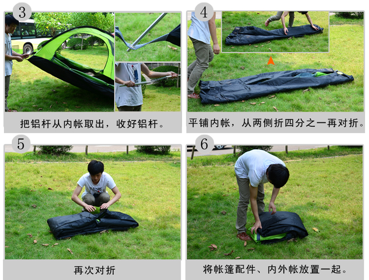 Wholesale PINNACLE outdoor 2-person 3-person double-layer double-door camping aluminum pole tent rainproof 3000mm