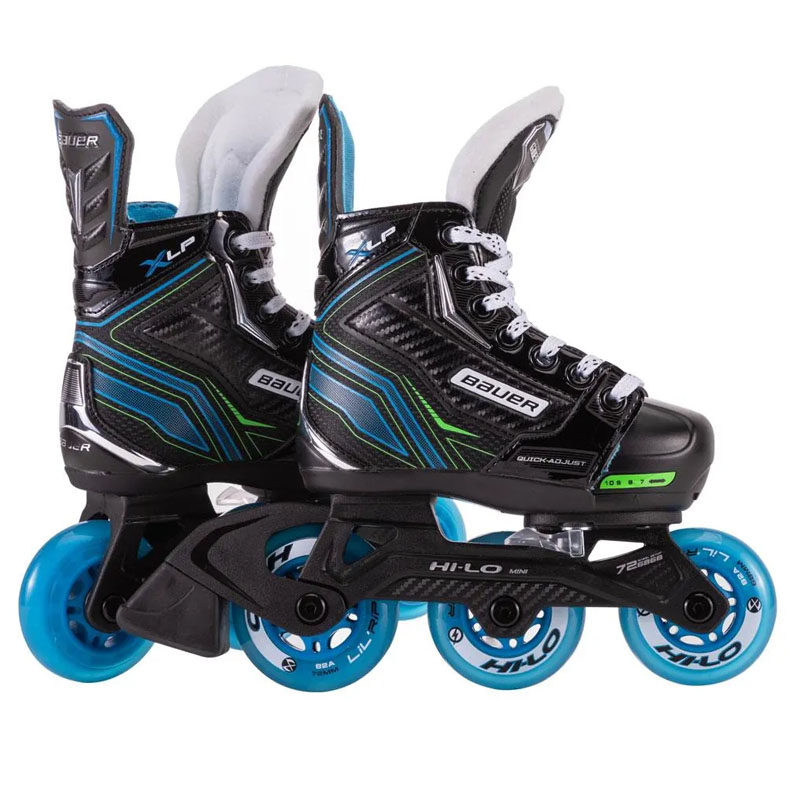 Bauer BAUER XLP children's youth with brakes adjustable land ice hockey shoes roller skating ball hockey shoes