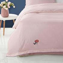 Dream Home Textiles Small Red Cap Long Suede Cotton Four Pieces Spring Summer Cartoon 13956 Pure Cotton Embroidered Pure Color Bed Supplies