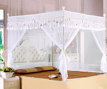 Night Erxiang protective mosquito net Stainless steel bracket mosquito net Luxury square mosquito net three door court mosquito net