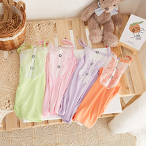 Childrens Fashion Womens Summer Trendy Harnesses Womens Baby Ice Silk Cotton Thin lace Yangqi 100 hitch Summer Fashion blouse Summer