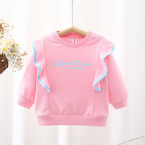 Children Pure Color Pure Cotton Sweater Spring Autumn Babies College Wind Kids Candy Color Blouses 2021 New Foreign Air Clothes