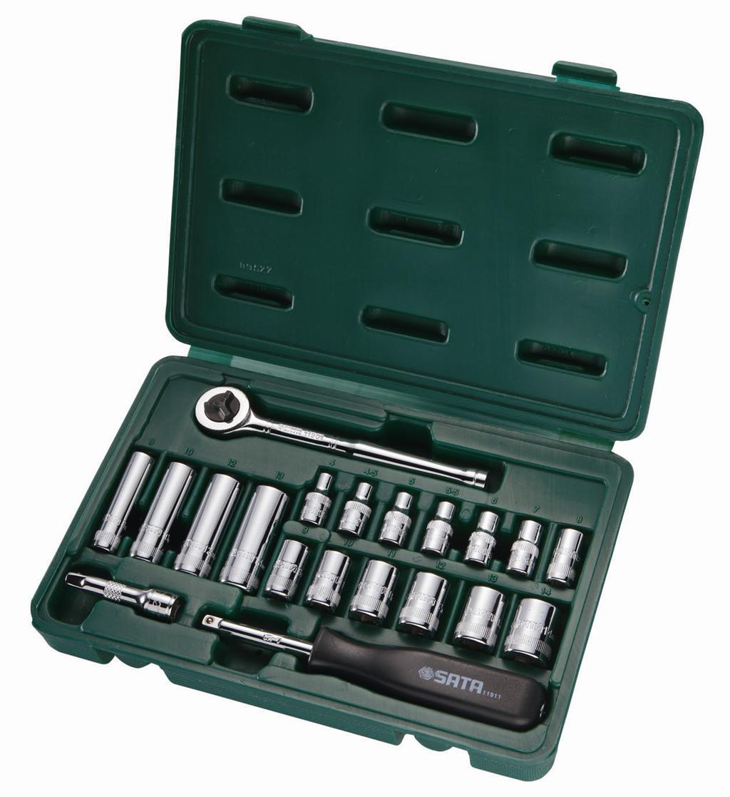 SATA 09522 20 set of 6 3MM series metric sleeve set