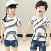 Kids short sleeves summer thin style girls cotton girls summer clothes baby baby kids kids boys tops one piece T-shirt