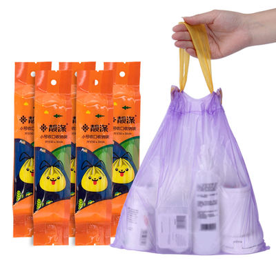Small household thickened portable garbage bag with drawstring closure, kitchen wet garbage bag, kitchen waste bucket matching garbage bag