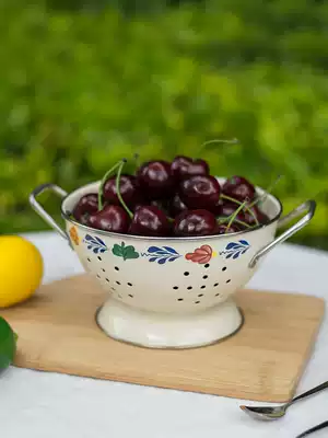Powder Yan European lace home fruit tray with drain hole fruit basin candy pot tea table table table top ornaments anti-rust