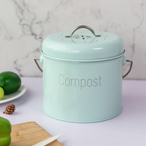 Powder Yan Beoufeng household small kitchen waste bucket wet garbage activated carbon filter odor to remove odor and rust
