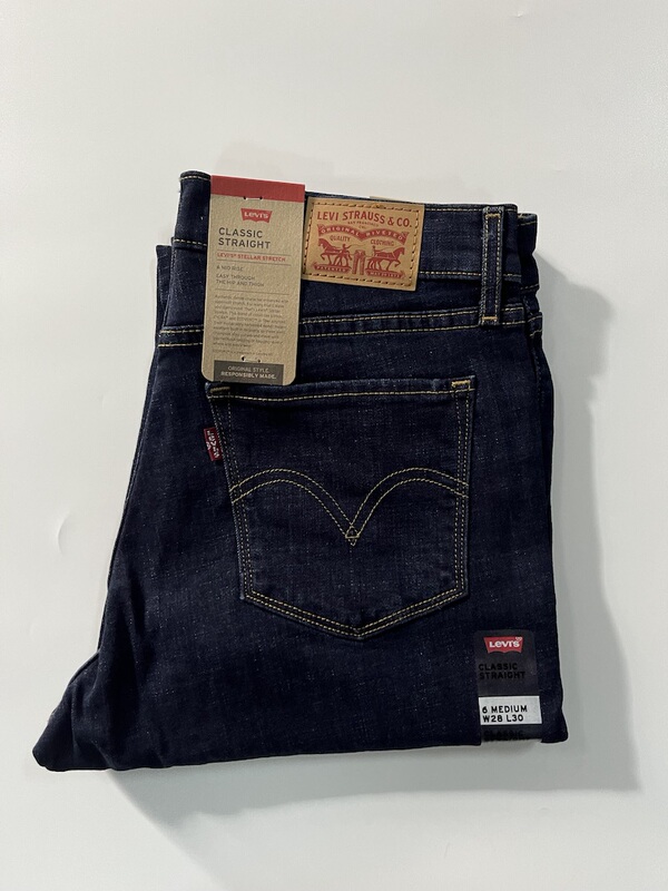 In Stock Levi'S/Levi's Women's Dark Blue Khaki Washed Straight-Leg Jeans Spring/Summer Style In Stock Levi'S/Levi's Women's Dark Blue Khaki Washed Straight-Leg Jeans Spring/Summer Style