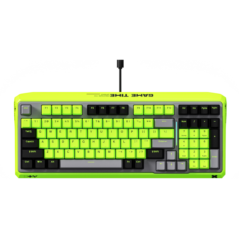 Rapoo Esk750 Wired Mechanical 98-Key Keyboard, Full-Key Rollover, Dedicated for Gaming Halls and Internet Cafes, Waterproof, Colorful Rgb