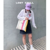 Оригинальная дизайнерская двусторонная сумка на одно плечо, вместительный и большой шоппер