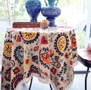 Cotton linen tablecloth tablecloth square round table cloth Hotel Western tablecloth cover cloth custom Mediterranean Sea