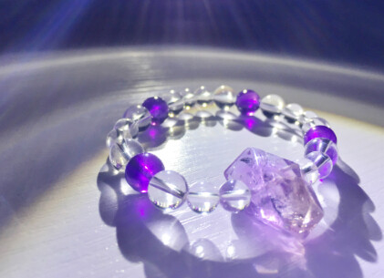 (Back to that era No 130) JO's winding art Uruguay Purple Crystal White Crystal Customizable